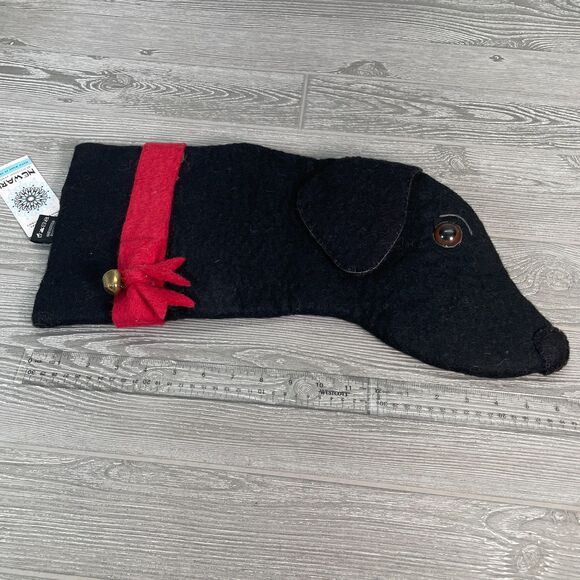 Newari Black Labrador Retriever Dog Christmas Stocking Wool Icelandic NEW & RARE - Picture 11 of 12